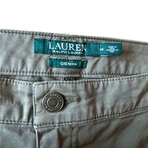 Ralph Lauren Tan Cargo Pants with Straight Leg and Cotton Blend